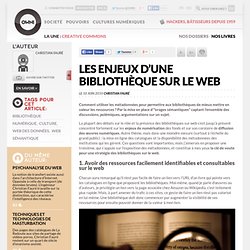 Les enjeux d’une bibliothèque sur le web » Article » OWNI, Digital Journalism