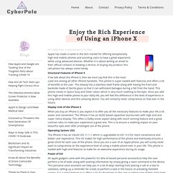 Enjoy the Rich Experience of Using an iPhone X - Cyber Pole
