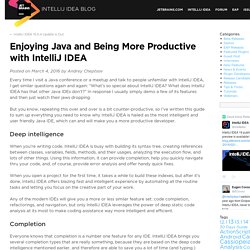 Enjoying Java and Being More Productive with IntelliJ IDEA