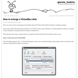 » How to enlarge a VirtualBox disk.