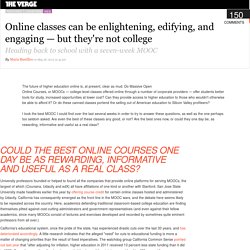 Online classes can be enlightening, edifying, and engaging — but they're not college