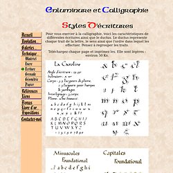 Enluminure et calligraphie - Ecriture