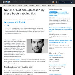 No time? Not enough cash? Try these bootstrapping tips