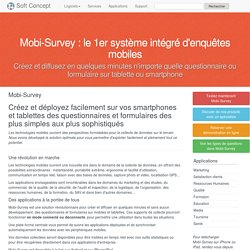 Mobi-Survey, enquêtes mobiles sur smartphones et tablettes