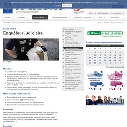 Enquêteur judiciaire / Fiches métiers