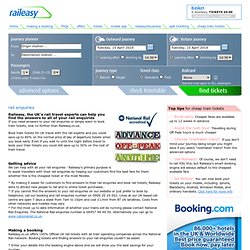 Rail Enquiries & Tickets From The Rail Experts At Raileasy.co.uk