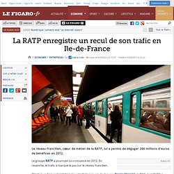 La RATP enregistre un recul de son trafic en Ile-de-France