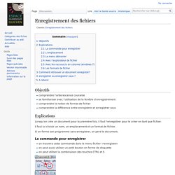 Enregistrement des fichiers — Wikicyb