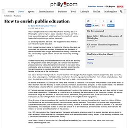 How to enrich public education