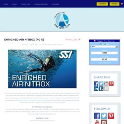 Enriched Air Nitrox (40 %) - Dive Spot Asia