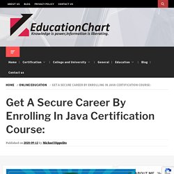 Get A Secure Career By Enrolling In Java Certification Course