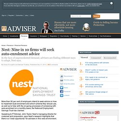 Nest: Nine in 10 firms will seek auto-enrolment advice