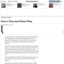 Enron's Vision (and Values) Thing