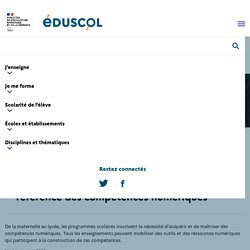 Enseignants - Mettre en œuvre le cadre de référence des compétences numériques