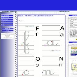 Gifs animés "alphabet écriture cursive" - IntuiTICE : ressources et logiciels pour enseignants, coopératives et écoles.