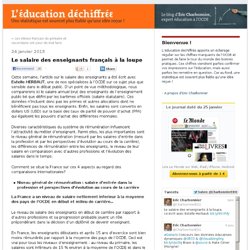 Le salaire des enseignants français à la loupe