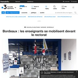 Bordeaux : les enseignants se mobilisent devant le rectorat