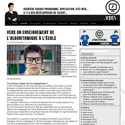 Vers un enseignement de l'algorithmique à l'école