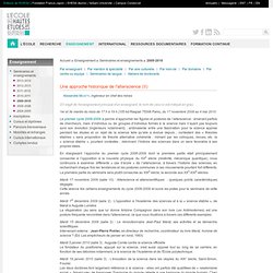 Enseignement 2009-2010 — Une approche historique de l'alterscience (II)