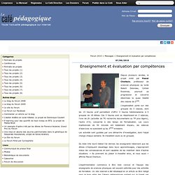Enseignement et évaluation par compétences - Forum 2010