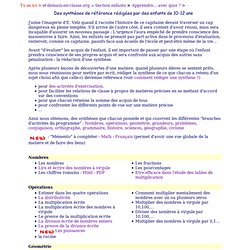 Des synthèses de référence rédigées par des enfants sur toutes les matières du 4ème cycle (10-12 ans) de l'enseignement fondamental.