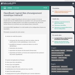 OpenBoard, logiciel libre d'enseignement numérique interactif