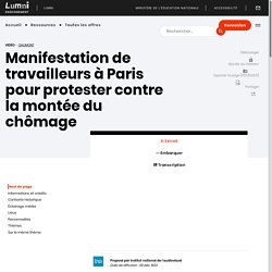 Enseignement - Manifestation de travailleurs à Paris pour protester contre la montée du chômage