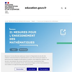 21 mesures pour l'enseignement des maths : rapport Vilani-Torossian