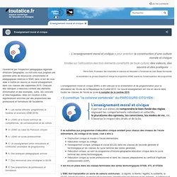 Dossier Enseignement moral et civique - toutatice.fr