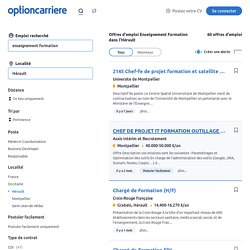 Emploi Enseignement Formation dans l'Hérault