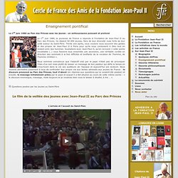 Fondation Jean-Paul II en France - Enseignement pontifical