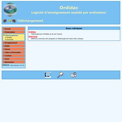 Ordidac exerciseur - qcm - gratuit d'enseignement assisté par ordinateur