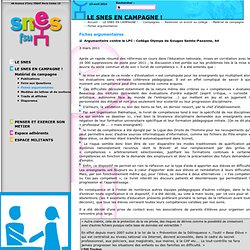 Site du SNES LE SNES EN CAMPAGNE ! Campagnes