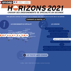 Horizons 2021 - Choisir ses enseignements de spécialité en seconde