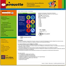 Huit façons d'enseigner, d'apprendre et d'évaluer - Chenelière Education - Pirouette Editions