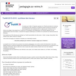 Enseigner Documentation lycée - TraAM 2015-2016 : synthèse des travaux