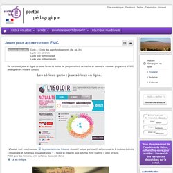 Enseigner : Histoire Géographie Ed Civique lycée - Jouer pour apprendre en EMC