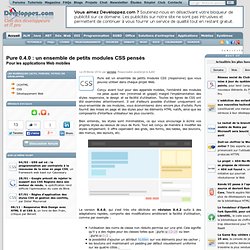 Pure 0.4.0 : un ensemble de petits modules CSS pensés pour les applications Web mobiles