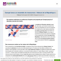 Canopé lance un ensemble de ressources « Valeurs de la République »