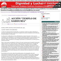 CGT ENSEÑANZA ANDALUCÍA : ACCIÓN TEMPLO DE SABIDURÍA