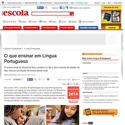 O que ensinar em Língua Portuguesa