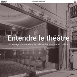 BNF - Entendre le théâtre