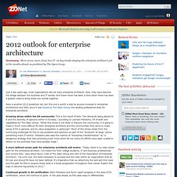 2012 outlook for enterprise architecture