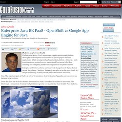 OpenShift vs Google App Engine for Java