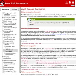 Fuse ESB Enterprise - Configuring and Running Fuse ESB Enterprise - JAAS Console Commands