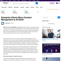 Enterprise Clients Move Contract Management to AI SAAS