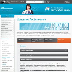 Resources / Education for Enterprise / Curriculum resources