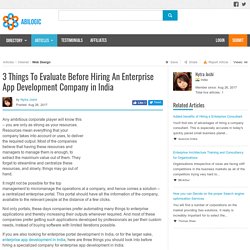 Centralized Enterprise Portal is essential these days for your organization growth