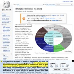 Enterprise resource planning