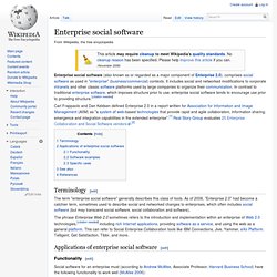 Enterprise social software